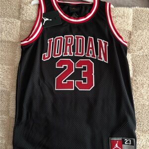 Jordan Black Jersey with Red and White Trim